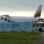 Der Abschiebeflieger von Bulgarian Airline.